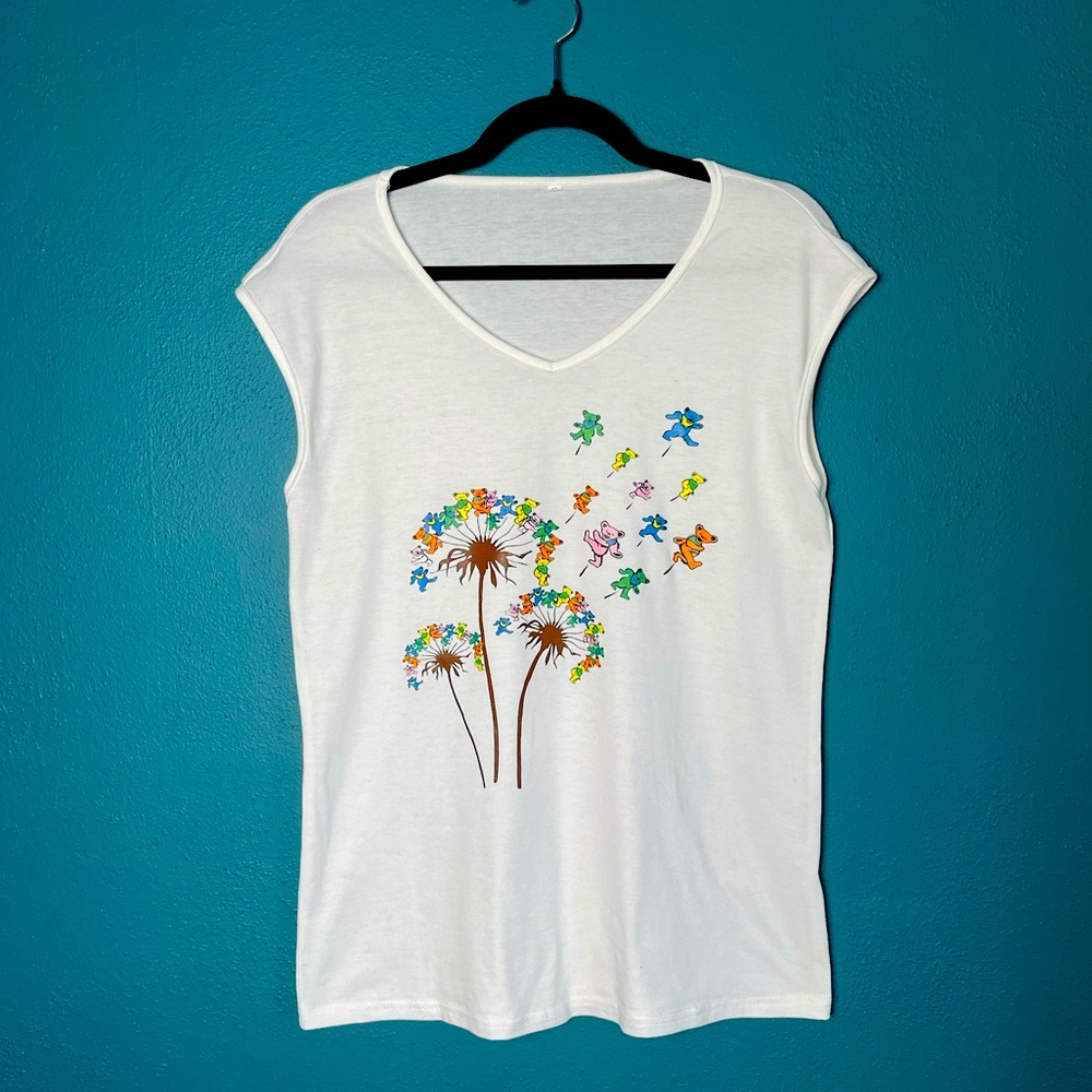 Grateful Dead Dandelion White Women’s Top - S/M